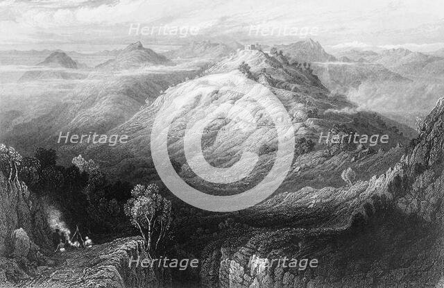 'The Abbey and Hills from near Mussooree', 1845. Creator: Unknown.