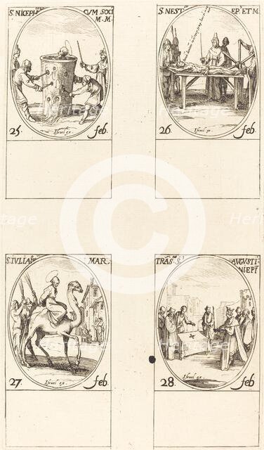 St. Nicephorus; St. Nestor; St. Julian; Translation of St. Augustin. Creator: Jacques Callot.