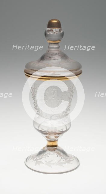 Goblet with cover, Flecken Zechlin, c. 1740 or early 19th century. Creator: Unknown.