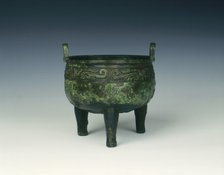 Bronze ding with crested bird frieze, Early Western Zhou, China, late 11th-early 10th century BC. Artist: Unknown