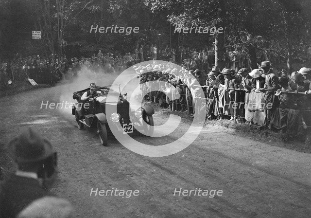 Vauxhall 30/98 open tourer competing in the MAC Shelsley Walsh Hillclimb, Worcestershire, 1923. Artist: Bill Brunell.