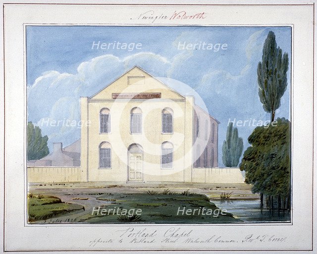 Portland Chapel, Walworth Common, Southwark, London, 1826. Artist: G Yates