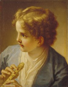 Boy with a Flute, ca 1720. Creator: Luti, Benedetto (1666-1724).