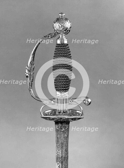 Smallsword, German, possibly Augsburg, ca. 1730. Creator: Unknown.