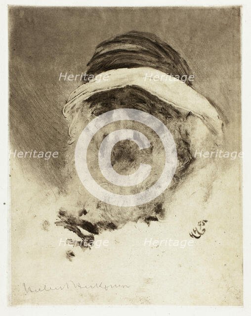 Study of an Arab Head, 1895. Creator: Hubert von Herkomer.