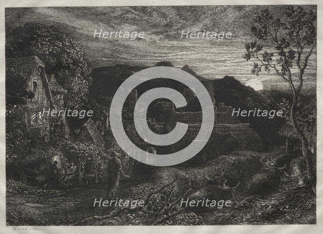 The Bellman, 1879. Creator: Samuel Palmer (British, 1805-1881).