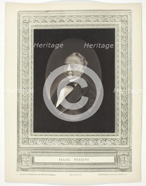 Isaac Péreire, c. 1853/76. Creator: Nadar.
