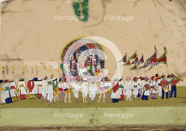 Religious Procession: Durga, c1800. Creator: Unknown.