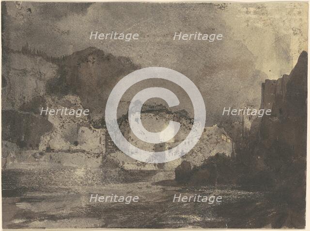 Buildings by Moonlight, c. 1875. Creator: Thomas Moran.
