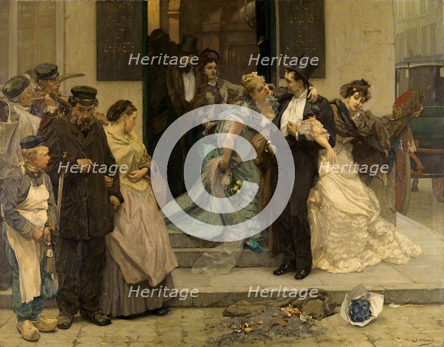 At Dawn. Artist: Hermans, Charles (1839-1924)