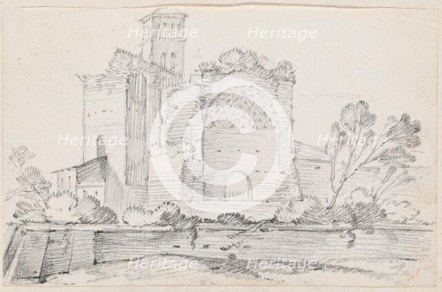 Ruins of the Temple of Venus and Rome in the Forum, 1744/1750. Creator: Joseph-Marie Vien the Elder.