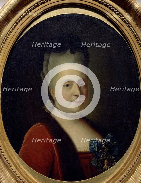 Portrait of the Lady-in-waiting Princess Daria Alexeyevna Golitsyna (1724-1798), 1772. Artist: Buchholz, Heinrich (1735-1780)