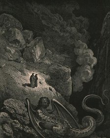 'Forthwith that image vile of fraud appear'd'', c1890.  Creator: Gustave Doré.