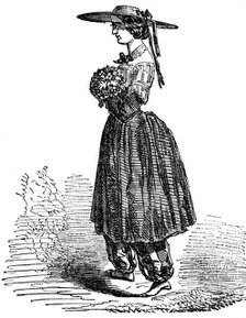 Amelia Bloomer, American feminist and champion of dress reform, 1869. Artist: Unknown