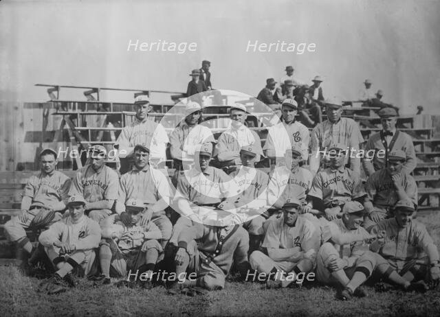 Cleveland Americans posing as team, 1910. Creator: Bain News Service.