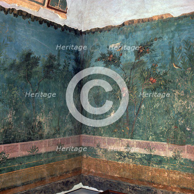 Painted room from Livia's villa, 1st century BC. Artist: Unknown
