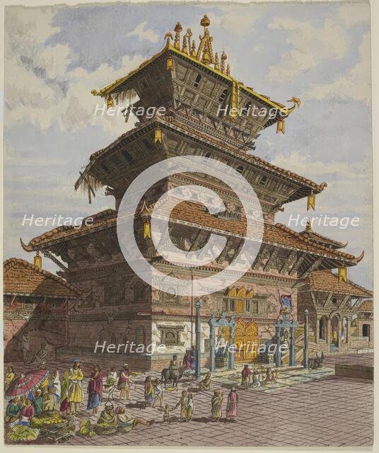 Bhairava Temple, Bhatgaon, 1852.  Creator: Unknown.