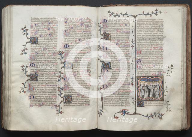 The Gotha Missal: Fol. 126v, Text, c. 1375. Creator: Master of the Boqueteaux (French); Workshop, and.