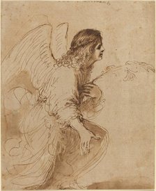 The Angel of the Annunciation, c. 1638/1639. Creator: Guercino.