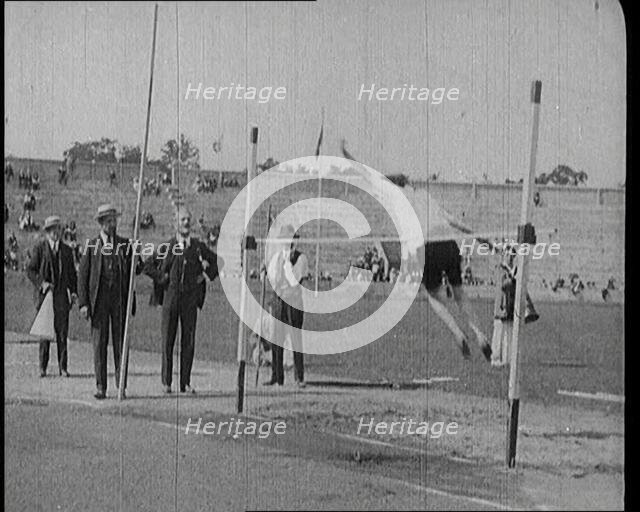 Female Athlete Competing in the High Jump at the Women's World Games, 1922. Creator: British Pathe Ltd.