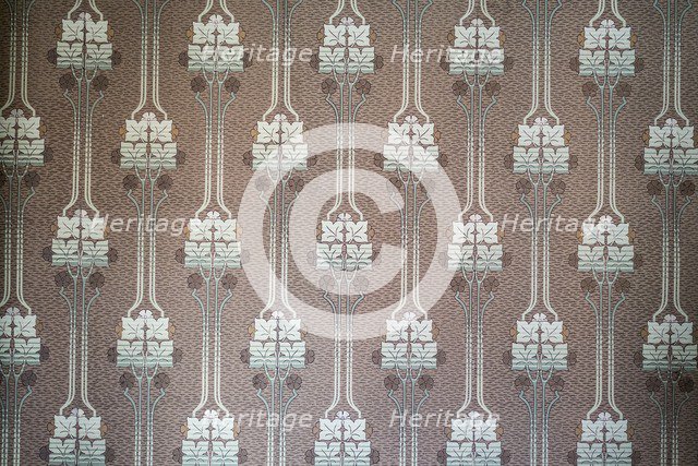 Wallpaper, House of the Quakers, 50 Sq. Ambiorix, 1899, (c2014-2017). Artist: Alan John Ainsworth.