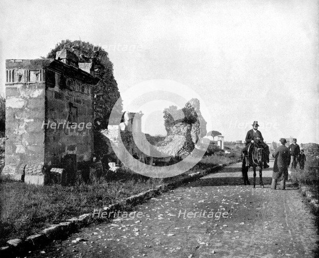 The Appian Way, Rome, 1893.Artist: John L Stoddard