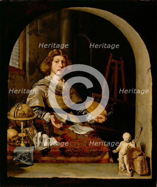 The Artist in His Studio, c.between 1665 and 1670. Creator: Cornelis Bisschop.
