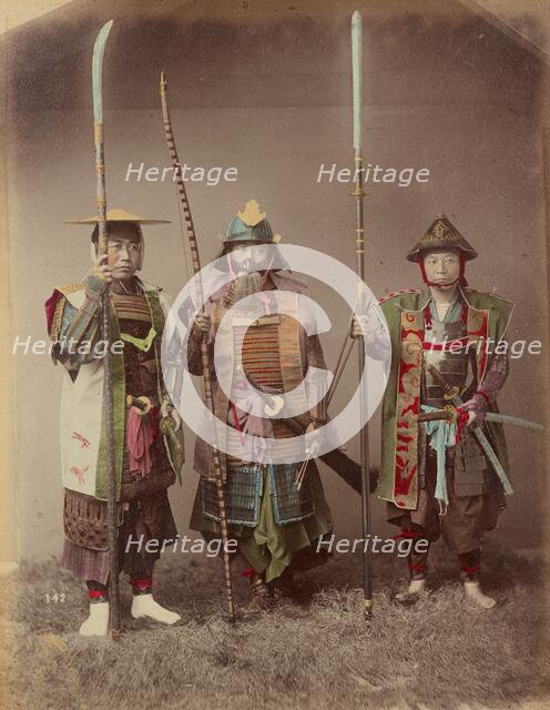 Samurai in Armour, 1870s-1890s. Creator: Kusakabe Kimbei.