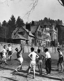 Boys practice javelin,  Outward Bound School, Eskdale, Cumbria,1950. Artist: Unknown