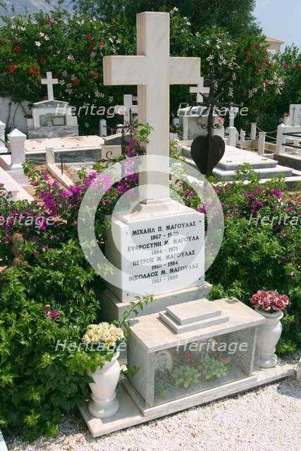 Graveyard of Karavados Church, Kefalonia, Greece.