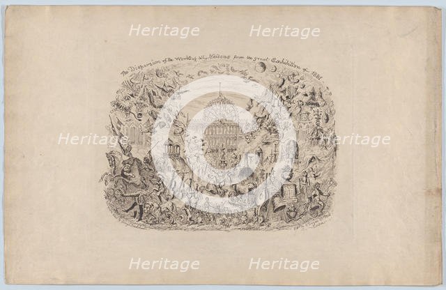The Dispersion of the Works of all Nations from the Great Exhibition of 1851, 1851., 1851. Creator: George Cruikshank.
