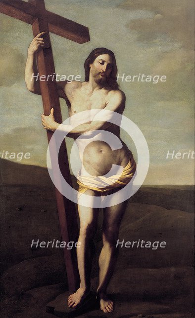 Christ Embracing the Cross. Artist: Reni, Guido (1575-1642)