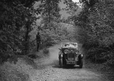 Triumph taking part in a motoring trial, c1930s. Artist: Bill Brunell.