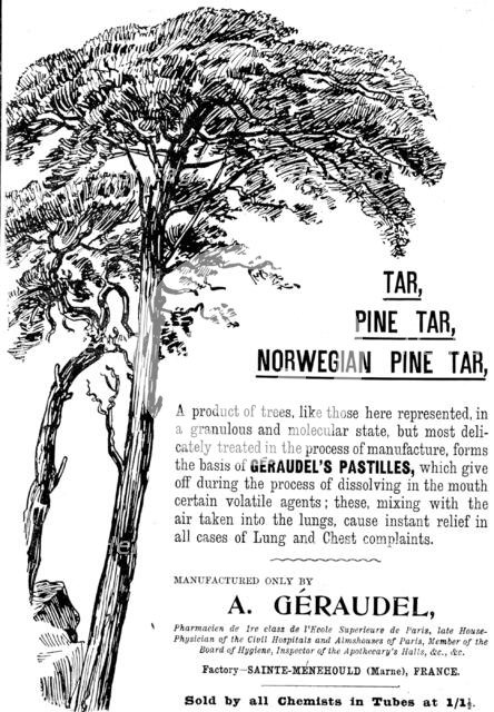 Advertisement for Géraudel's Pastilles, 1898. Creator: Unknown.