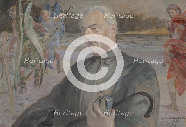 Portrait of the Reverend Jan Jasiak, 1925. Creator: Jacek Malczewski.