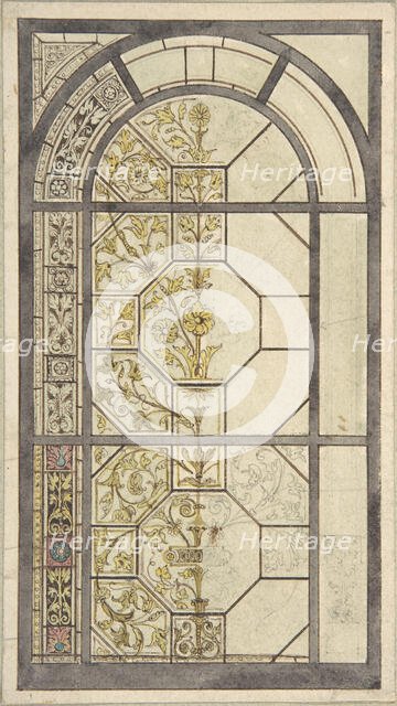 Design for Stained Glass Windows, 19th century. Creator: John Gregory Crace.
