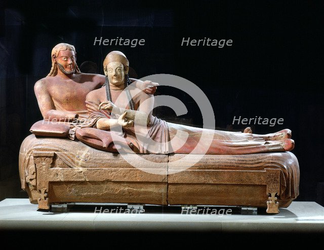 Sarcophagus with reclining couple, 6th century BC. Artist: Anon