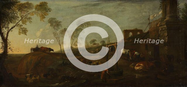 Landscape with Ruins, 17th century. Creator: Jan van Ossenbeck.