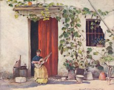 'A Courtyard, Seville', 1903. Creator: Mortimer L Menpes.
