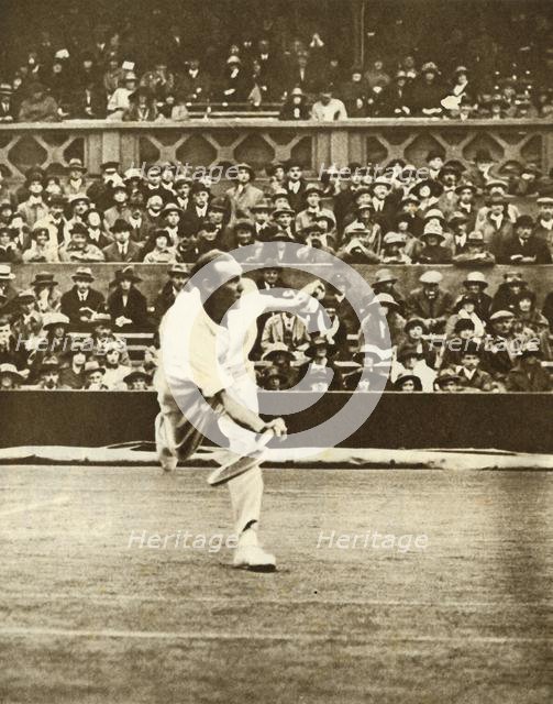 Tennis match on Centre Court at Wimbledon, c1930s, (1935). Creator: Unknown.