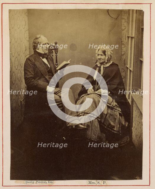 Stanley Percival, Esquire and wife, about 1860-1875. Creator: Unknown.