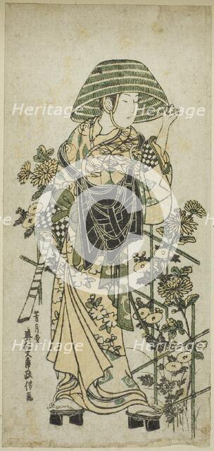 Young Man Dressed as Mendicant Monk, c. 1755. Creator: Okumura Masanobu.