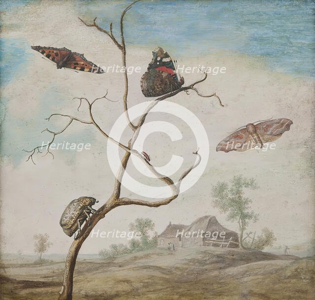 Still life with landscape, 17th century. Creator: Margareta de Heer.