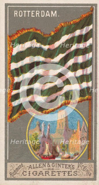Rotterdam, from the City Flags series (N6) for Allen & Ginter Cigarettes Brands, 1887. Creator: Allen & Ginter.