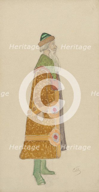 Costume design for the opera Snow Maiden by N, Rimsky-Korsakov, 1910s.