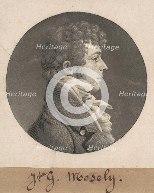 J. G. Mosely, 1808. Creator: Charles Balthazar Julien Févret de Saint-Mémin.