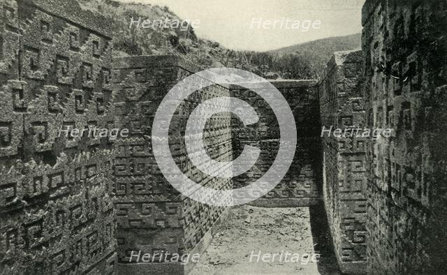 'Prehistoric Mexico: Ruins of Mitla; The Hall of the Grecques', 1919. Creator: Unknown.