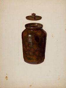 Covered Jar, c. 1940. Creator: John Collins.