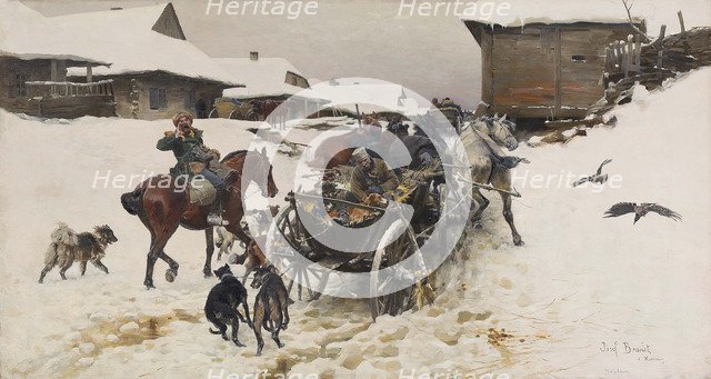 Departure for the Hunt. Artist: Brandt, Jozef (1841-1915)
