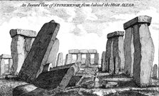 'An Inward View of Stonehenge from behind the High Altar', 1760. Artist: Unknown